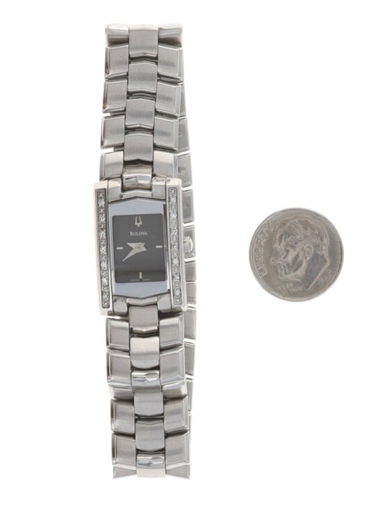 Bulova Diamond Ladies Watch - Stainless Steel Quartz 96L38 main image 6